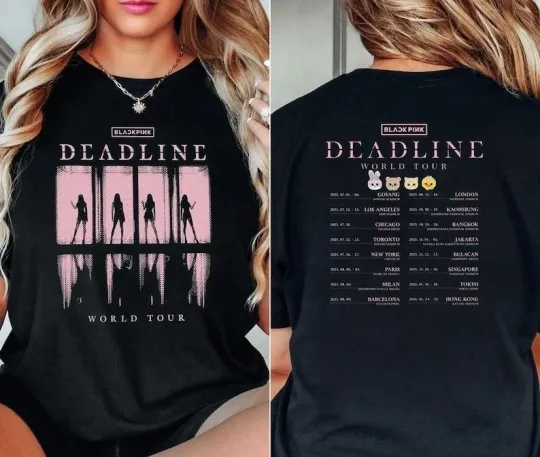 Discover Blackpink Deadline Tour 2025 Blink Jisoo Jennie Rose Lisa T-Shirt All Size S-5XL