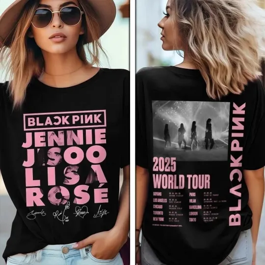 Discover Blackpink Deadline Tour 2025 Blink Jisoo Jennie Rose Lisa T-Shirt All Size S-5XL
