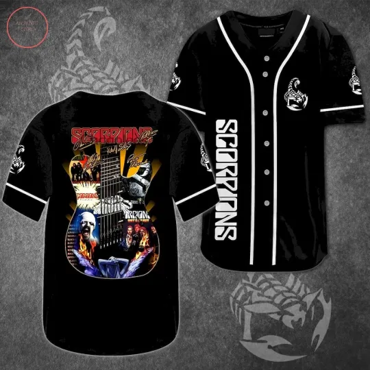 Discover Unisex Skull and Scorpions Baseball Jersey Shirt