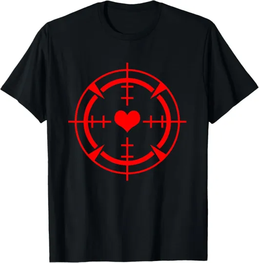 Discover Shooting Target Love Cupid Amor Valentine's Day Heart Gift T-Shirt