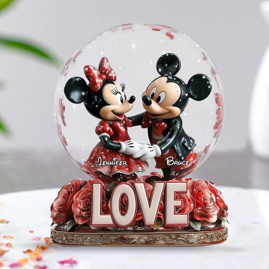 Discover Personalized Mickey Minnie Couple Disney Love Plaque, Disney Heart Plaque, Couple Keepsake, Anniversary Gift, Happy Valentine's Day Gifts