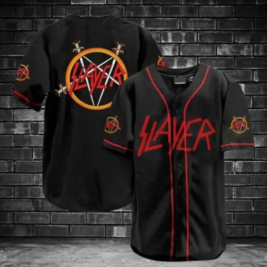 Discover Unisex Slayer Band Printed Baseball Jersey