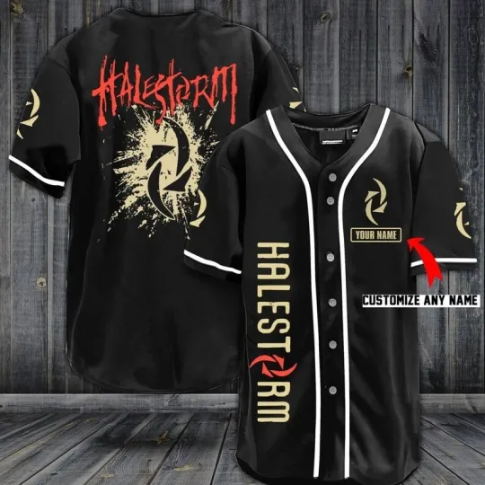 Discover Personalized Unisex Halestorm Band Printed Baseball Jersey