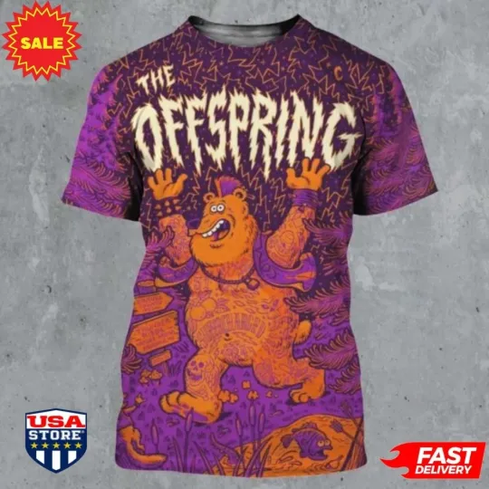 Discover The Offspring Supercharged Worldwide Tour Thunder Ridge August 20 2025 3D Shirt
