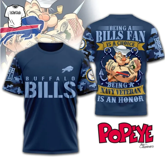 Buffalo Bill Navy Veteran Popeye Special Edition Shirt