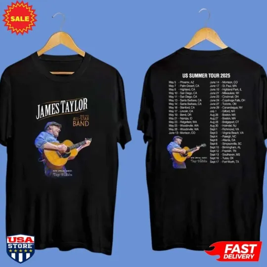 Discover James Taylor Summer Tour 2025 Shirt, James Taylor 2025 Concert, James Taylor Fan