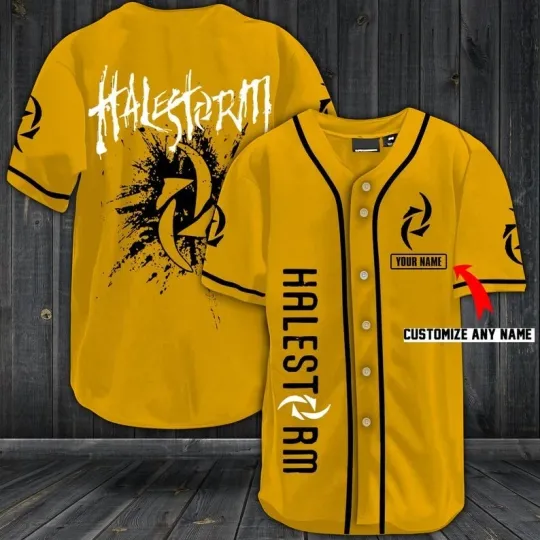 Discover Personalized Unisex Halestorm Band Printed Baseball Jersey