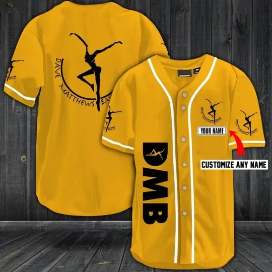 Personalized Unisex Dave Matthews Band Printed Baseball Jersey