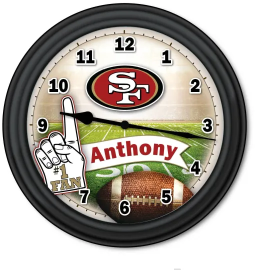 Discover San Francisco 49ers Football Fan PERSONALIZED Wall Clock - Man Cave football - GIFT