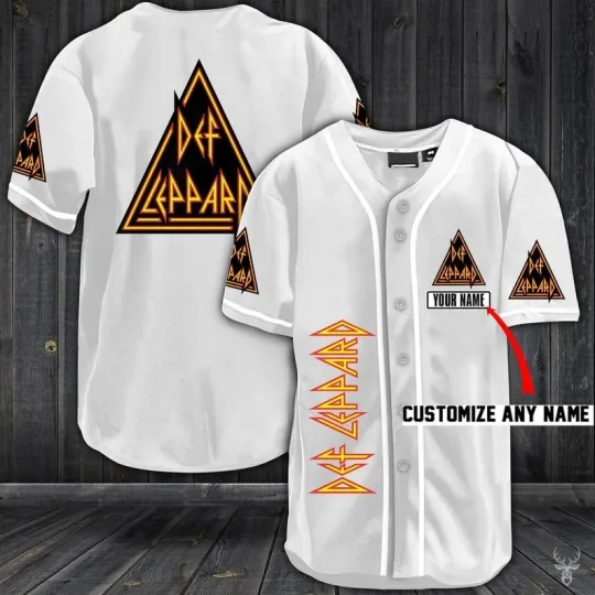 Personalized Unisex Def Leppard Band Print Baseball Jersey