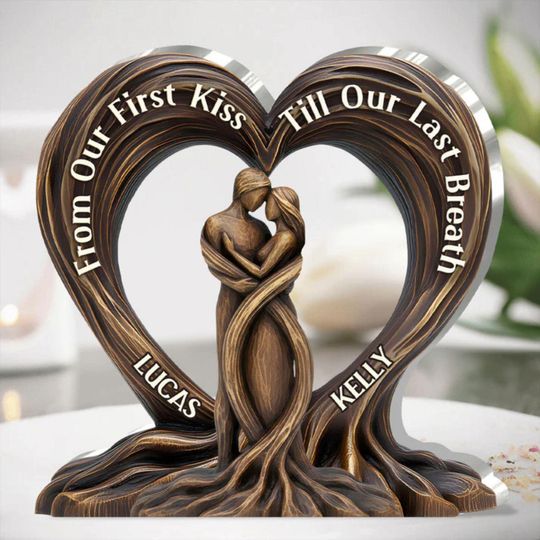 Discover Custom Tree Inspired Plaque Anniversary Gift for Husband Gift for Wife Acrylic Couple Keepsake
