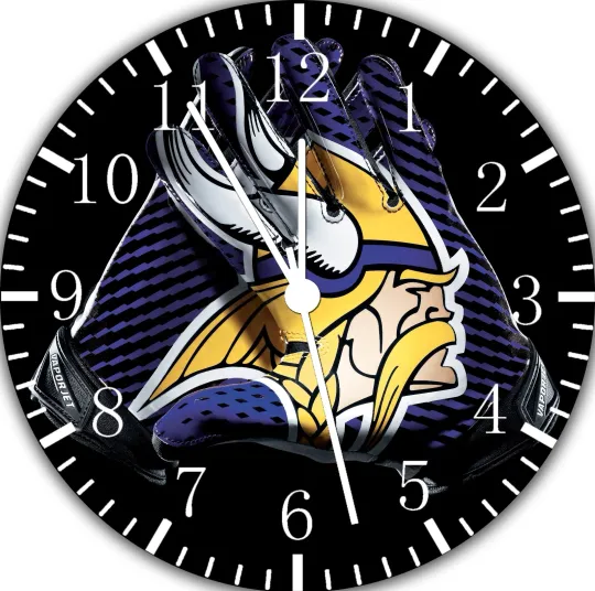 Minnesota Vikings Frameless Borderless Wall Clock Nice For Gifts or Decor