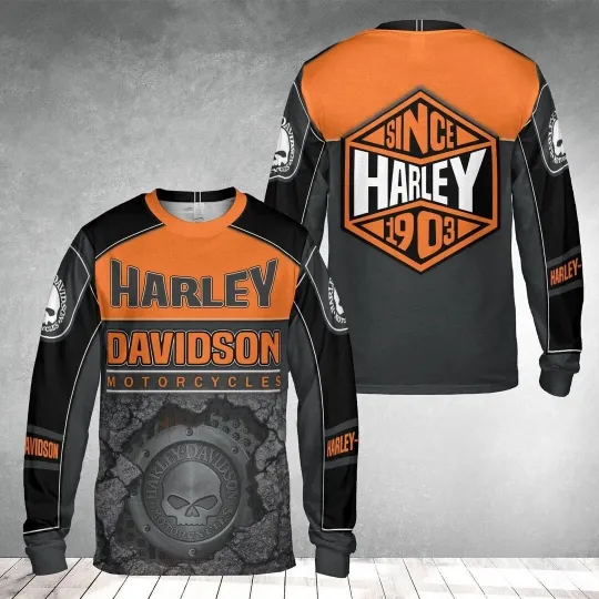 Discover H daviidson's Motocycle 3D Printed Unisex Long sleeve Men's