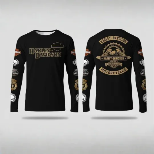 Discover H daviidson's Motocycle 3D Printed Unisex Long sleeve Men's