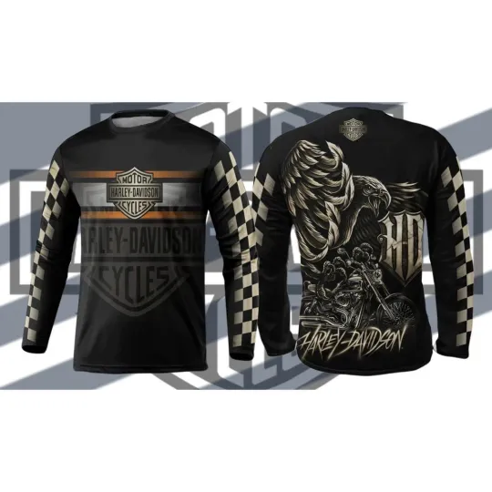 Discover H daviidson's Motocycle 3D Printed Unisex Long sleeve Men's