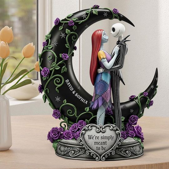 Custom Jack and Sally Married Couple Acrylic Plaque, Disney Couple Plaque, Couple Plaque Gift for Valentines Day,Anniversary Gift for Couple