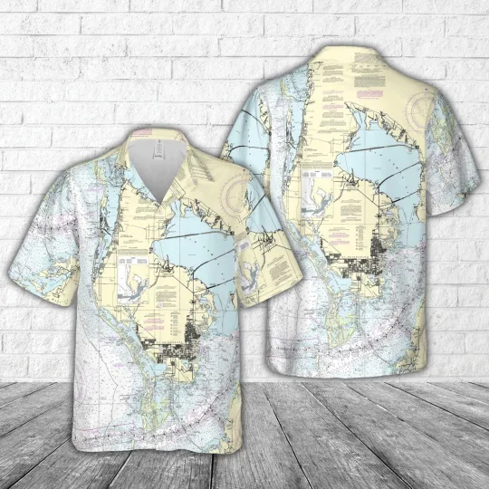 Discover Tampa Area Nautical Chart Hawaiian Shir