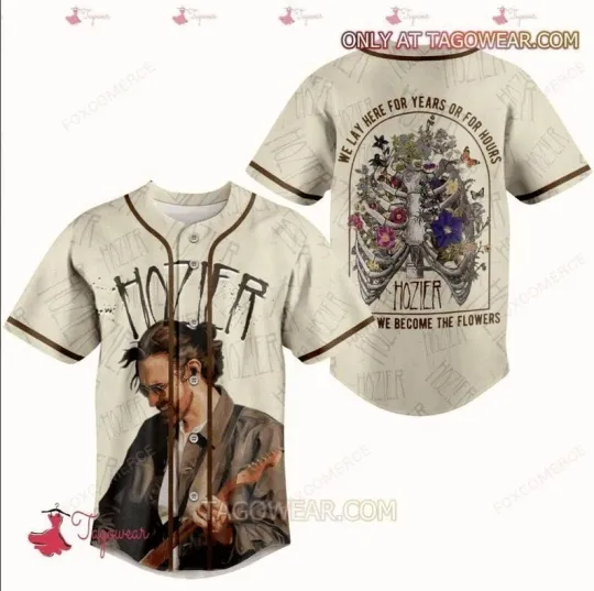 Hozier Lyric Baseball Jersey – We Become the Flowers Tour Shirt