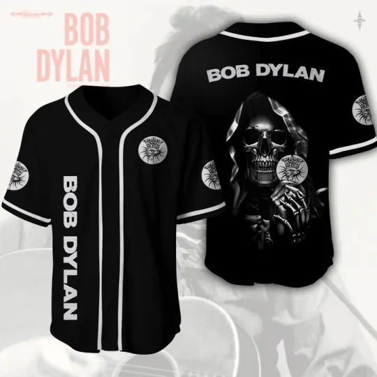 Unisex Bob Dylan Printed Baseball Jersey Shirt