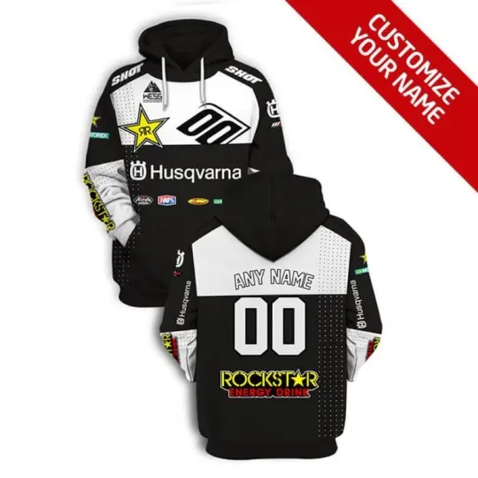 Discover Custom Name Husqvarna Racing 3D Lightweight Hoodie for Men