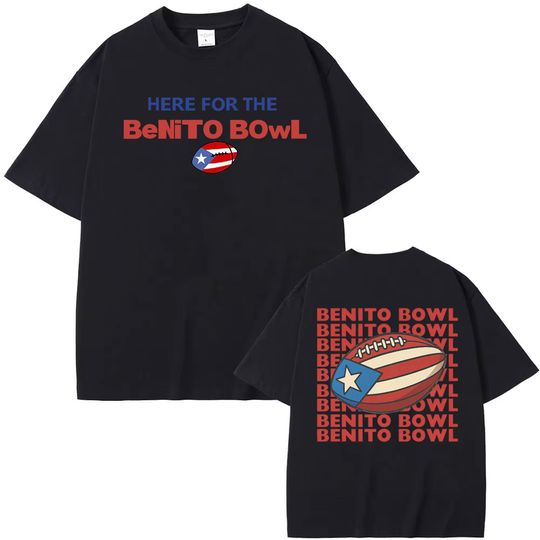 Discover Benito Bowl Super Bowl LX Halftime Show T Shirt Bad Bunny Super Bowl Style 2026 Tour T-shirt Men Women Oversized Hot Sale Tshirt