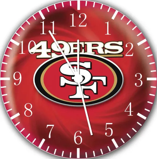 San Francisco 49ers Frameless Borderless Wall Clock For Gifts or Home Decor