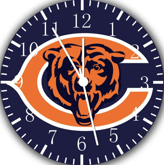Chicago Bears Frameless Borderless Wall Clock Nice For Gifts or Decor