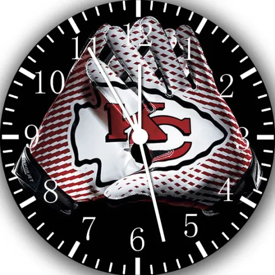 Discover Kansas City Chiefs Frameless Borderless Wall Clock Nice For Gifts or Decor F121