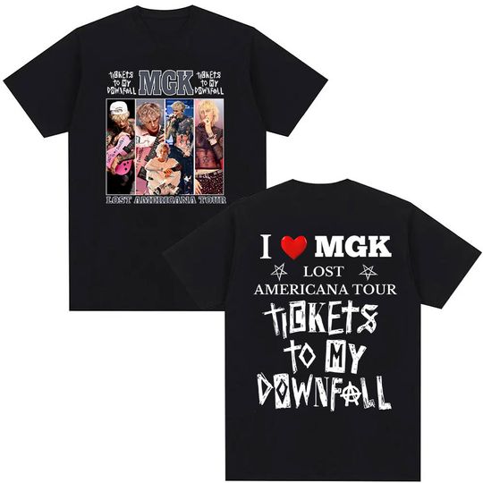 Rapper MGK Lost Americana Tour 2026 Graphic T Shirt