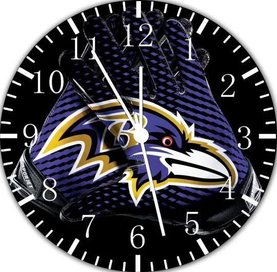 Baltimore Ravens Frameless Borderless Wall Clock Nice For Gifts or Decor