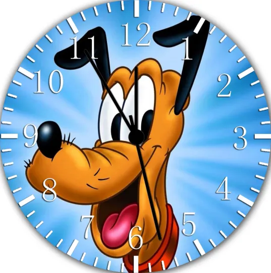 Discover Disney Pluto Frameless Borderless Wall Clock Nice For Gifts or Decor E250