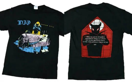 Dio Dream Evil Tour 1987 Concert T-Shirt Ronnie James Band Metal