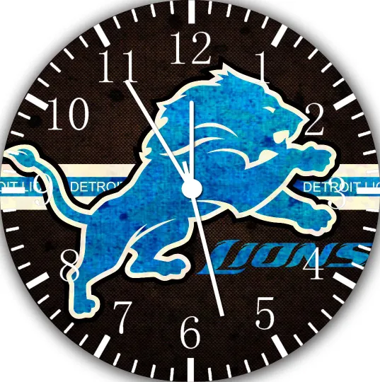 Detroit Lions Frameless Borderless Wall Clock Nice For Gifts or Decor