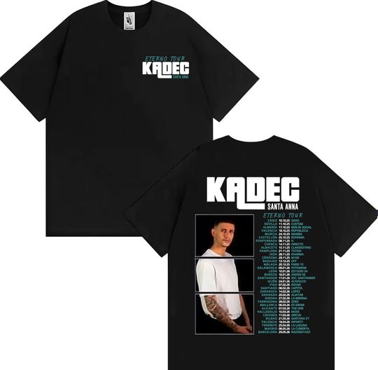 Discover Kadec Santa Anna Eterno Tour 2026 Graphic T-shirts Men Women Fashion Vintage Short Sleeve T Shirts 100% Cotton Oversized T-shirt