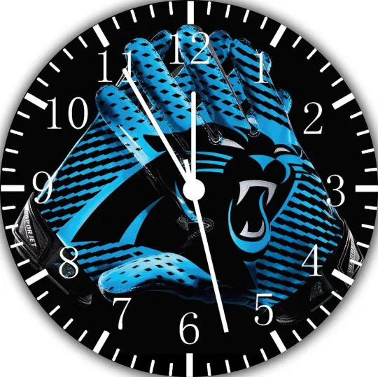 Carolina Panthers Frameless Borderless Wall Clock Nice For Gifts or Decor