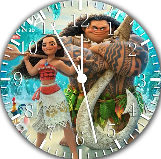 Discover Disney Moana Frameless Borderless Wall Clock Nice For Gifts or Decor E338