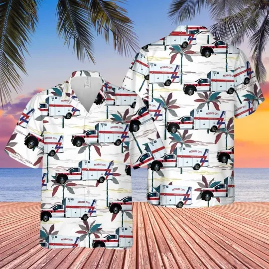 Discover Missouri Monroe City Ambulance Hawaiian Shirt
