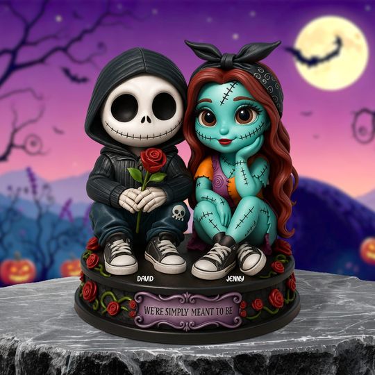 Discover Personalized Horror Couple Acrylic Plaque, Custom Gothic Love Couple Gift, Cute Spooky Couple Decor, Anniversary Gift For Couples