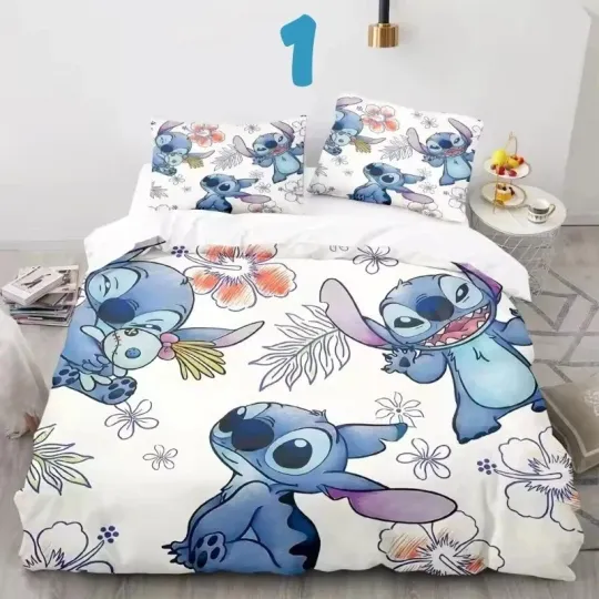 Discover Disneyy Lilo and Stitch Bedding Set Single Double King Size | Kids & Adult Gifts