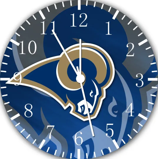 Rams Wall Clock Nice For Gifts or Home Decor