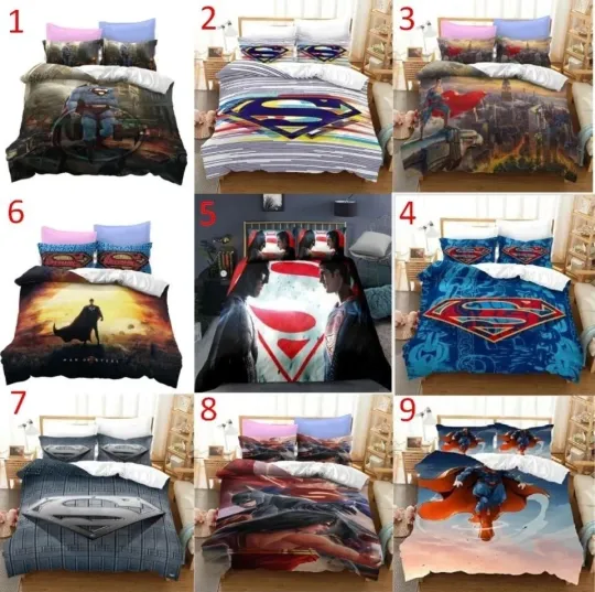 Discover Superman Justice League Queen/King Bedding Set, Superman Bedding Set