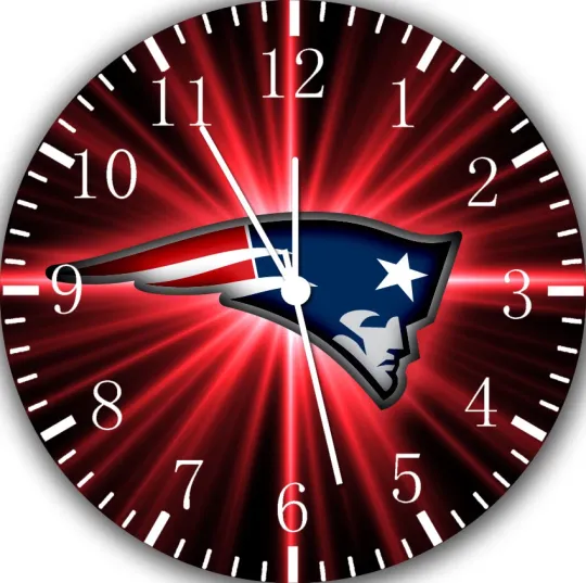 Discover New England Patriots Wall Clock For Gifts or Home Decor