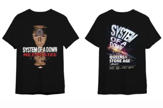 Discover SYSTEM OF DOWN 2026 UK European Tour T-Shirt Rock Band Concert Tee