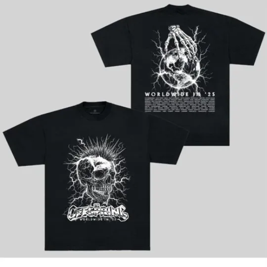 Discover The Offspring 2026 Skull Tour Unisex T-Shirt
