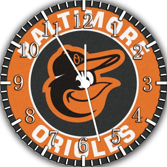 Baltimore Orioles Wall Clock Nice For Gifts or Decor
