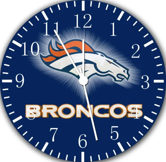 Denver Broncos Wall Clock For Gifts or Home Decor