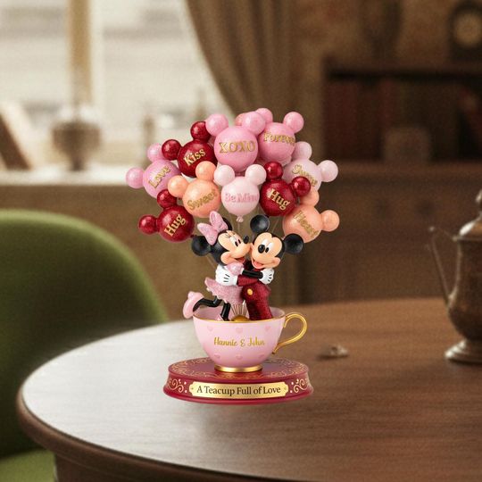 Discover Personalized Mickey And Minnie A Teacup Full Of Love Acrylic Plaque, Custom Couple Gift, Anniversary, Valentine Decor