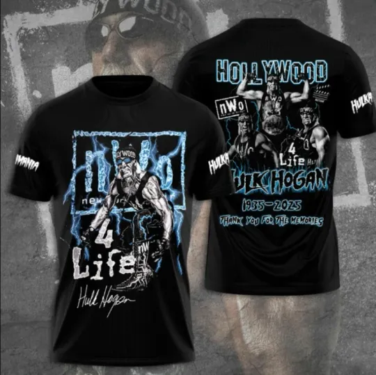 Discover Hulk Hogan NWO 4 Life Men's Retro Wrestling 3D T-Shirt