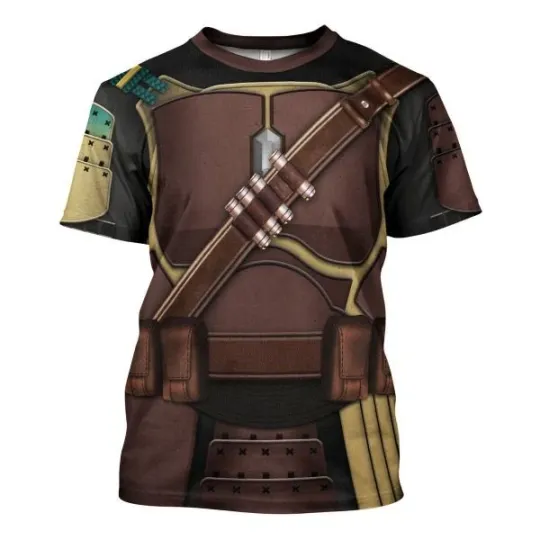 Star Wars Mandalorian Samurai Cool 3D T-Shirt