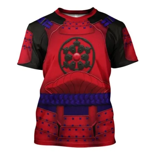 Discover Star Wars Ashigaru Red Akazonae Koyal Guard Costume 3D T-Shirt